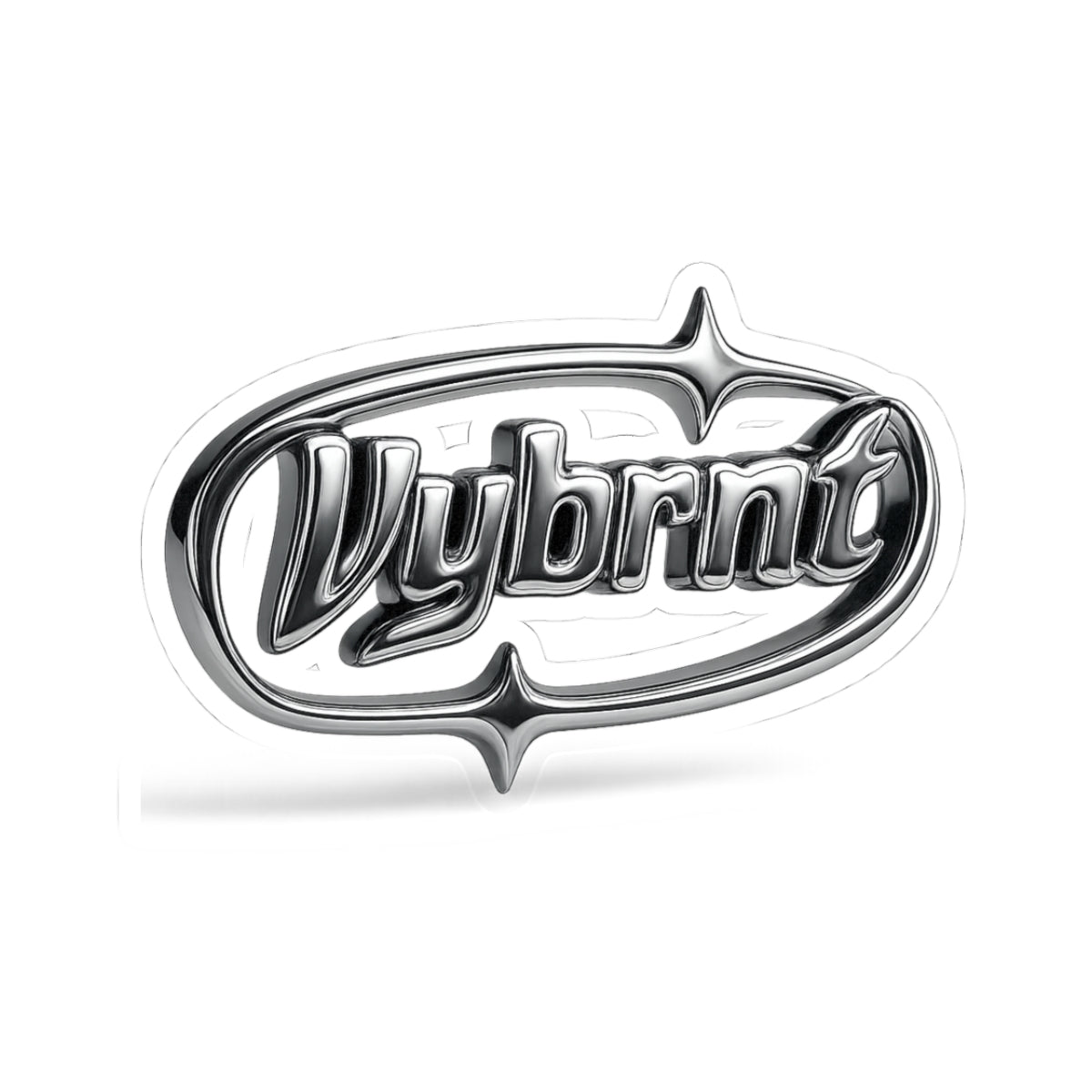 Vybrnt Chrome Logo-Stickers