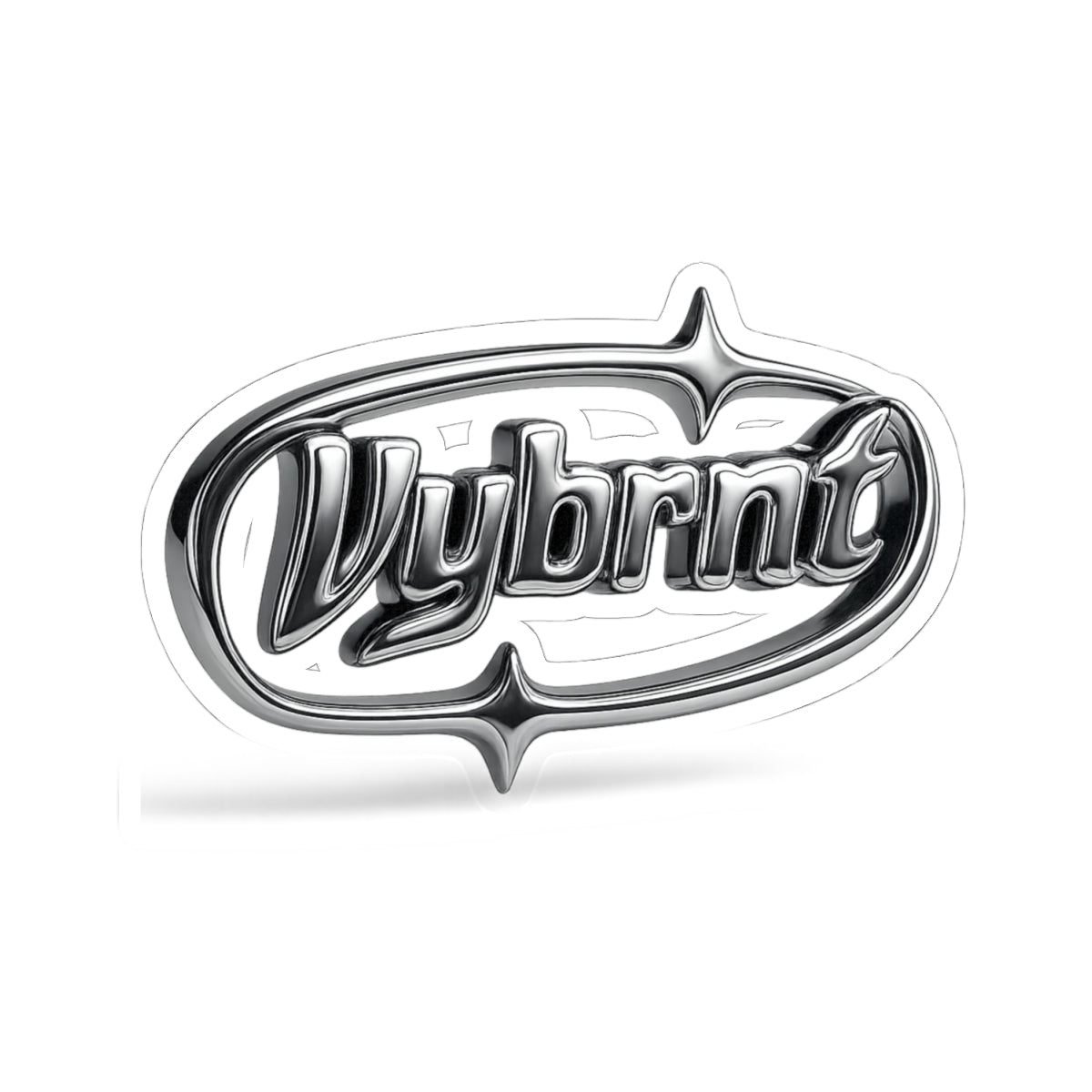 Vybrnt Chrome Logo-Stickers