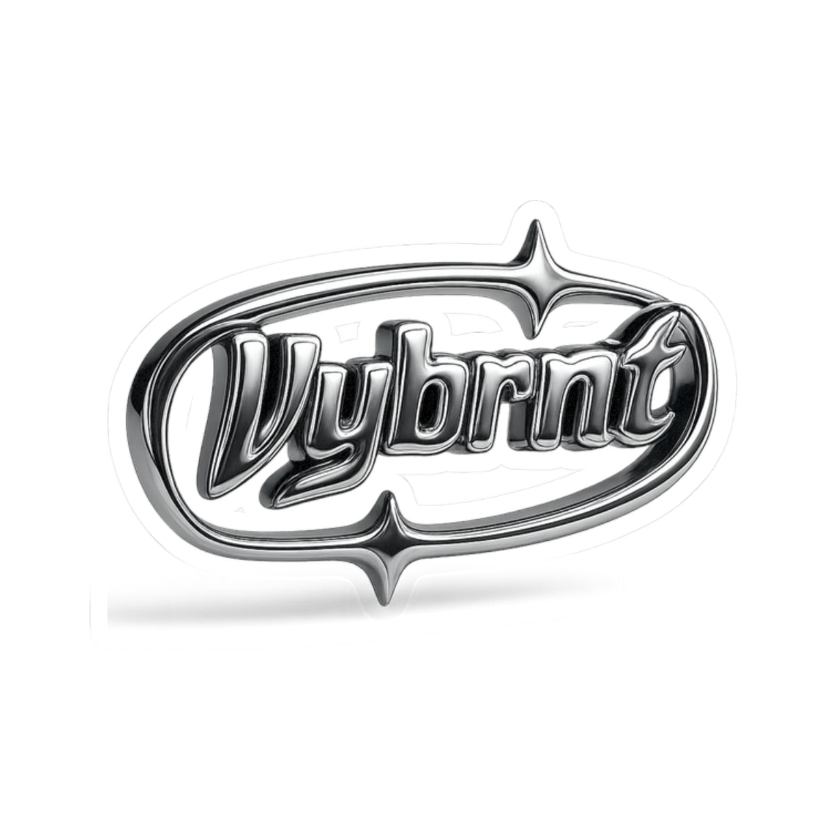 Vybrnt Chrome Logo-Stickers